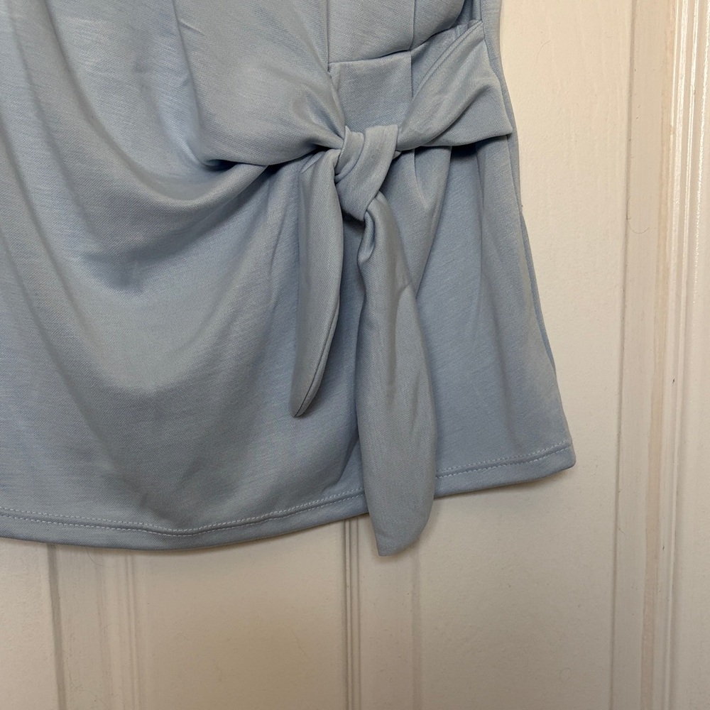 Cable & Gauge Soft Blue Short Sleeve Top - Picture 4 of 6